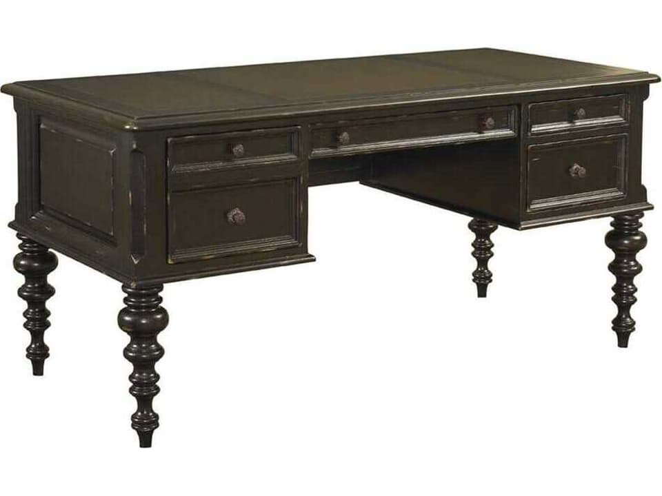 Kingstown Port Royal Secretary Desk with Leather Top Tamarind