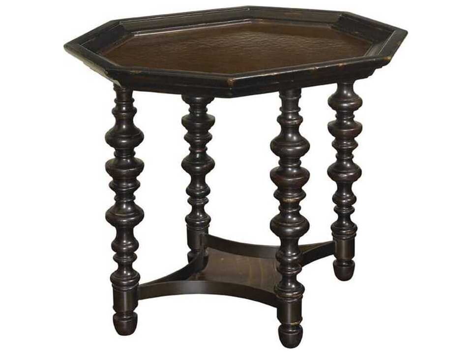 Kingstown Plantation Octagonal Accent Table with Hammered Copper Top