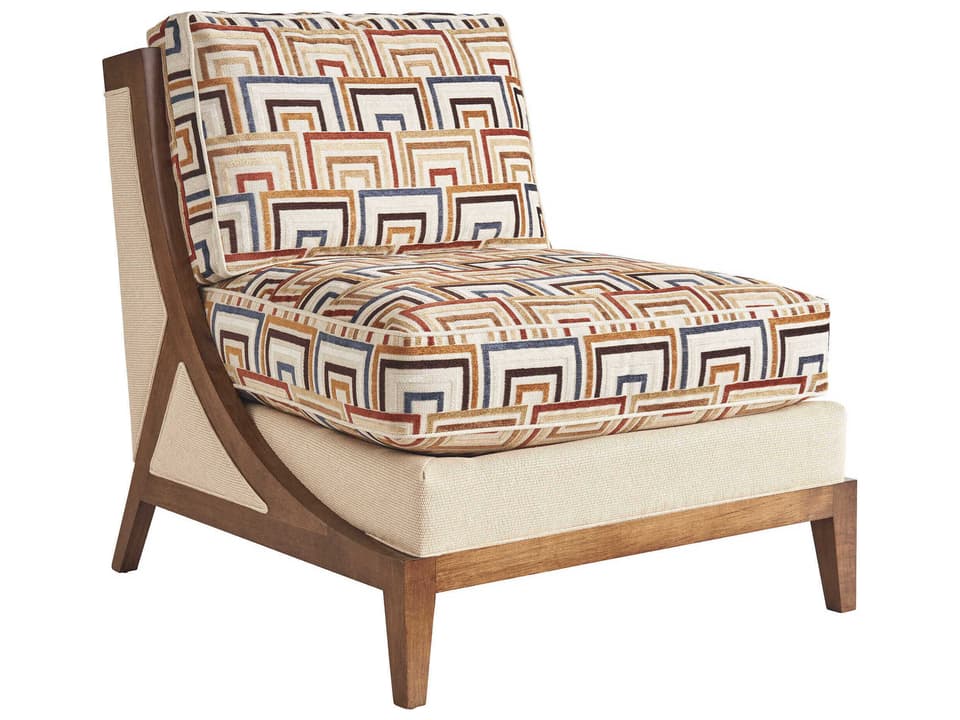 Sunset Key Upholstered Accent Chair Tasman Fabric Movida Finish