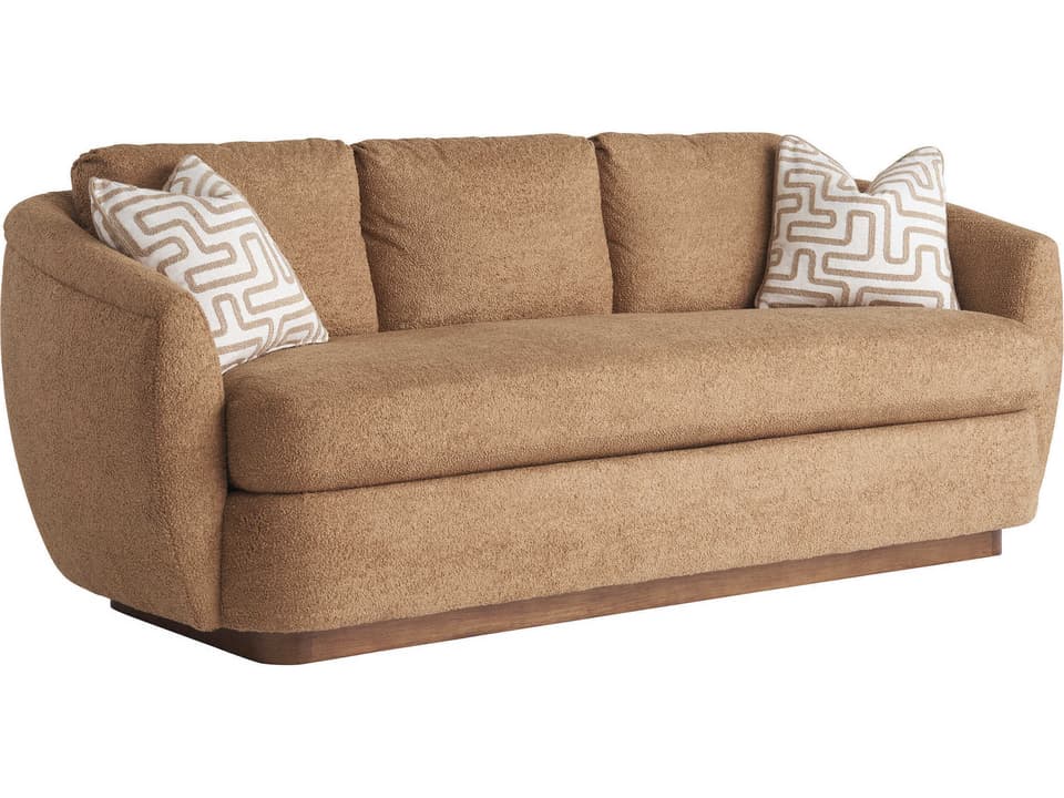 Sunset Key Gossner 3-Seat Fabric Sofa with Throw Pillows