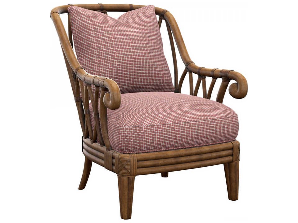 Ocean Breeze Upholstered Rattan Accent Chair