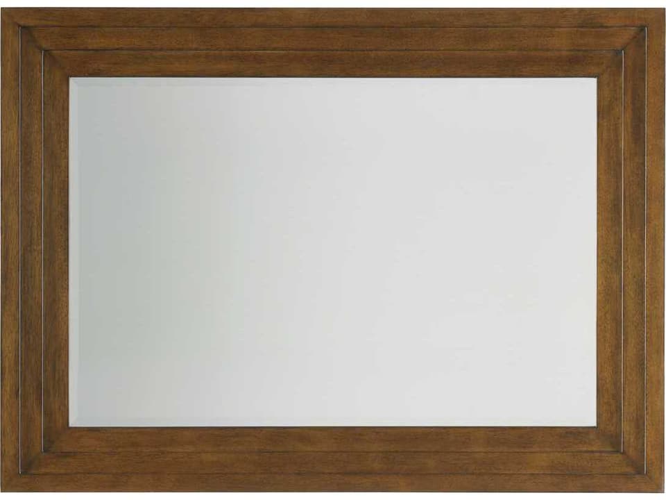 Island Fusion Luzon Landscape Mirror Dark Walnut Stepped Molding