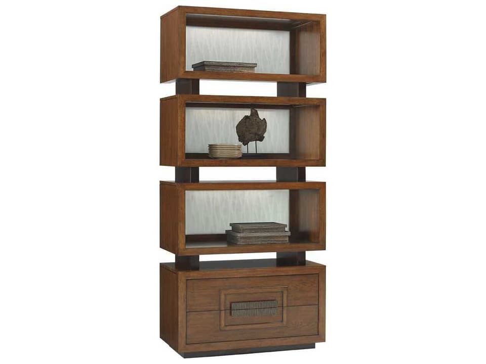 Island Fusion Tonga Tiered Bookcase with LED Lighting