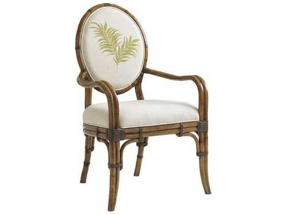 Home Bali Hai Gulfstream Upholstered Oval Back Arm Dining Chair