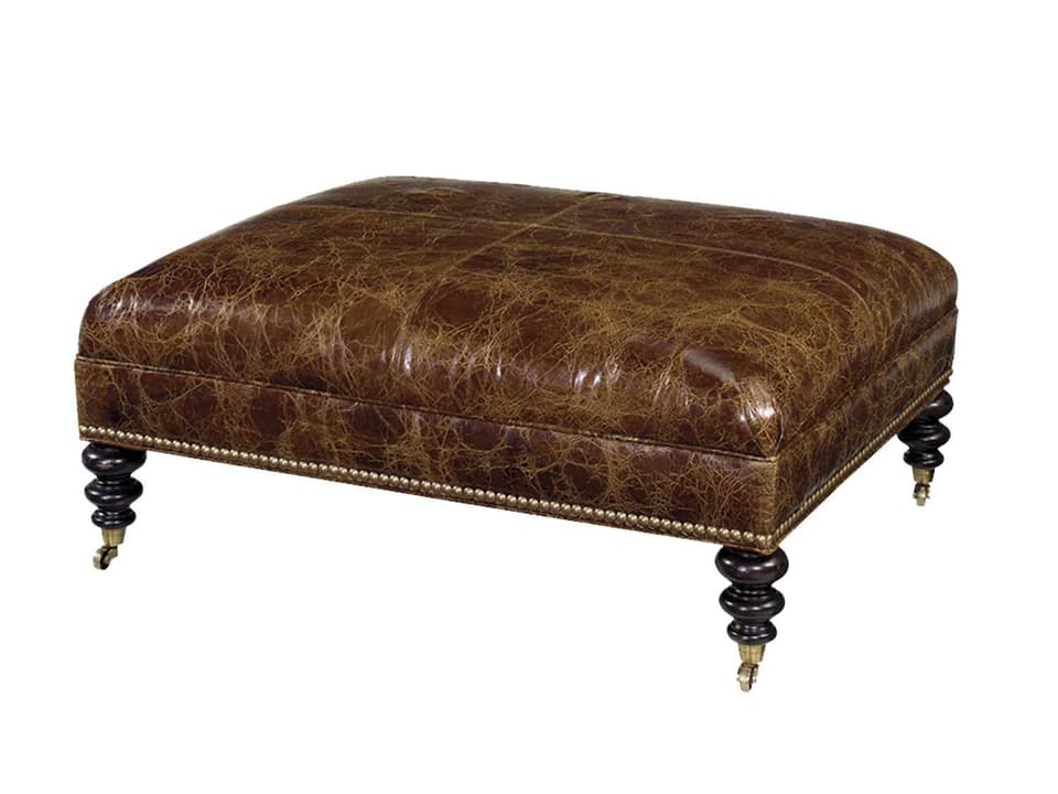 Kingstown Cooper Leather Cocktail Ottoman