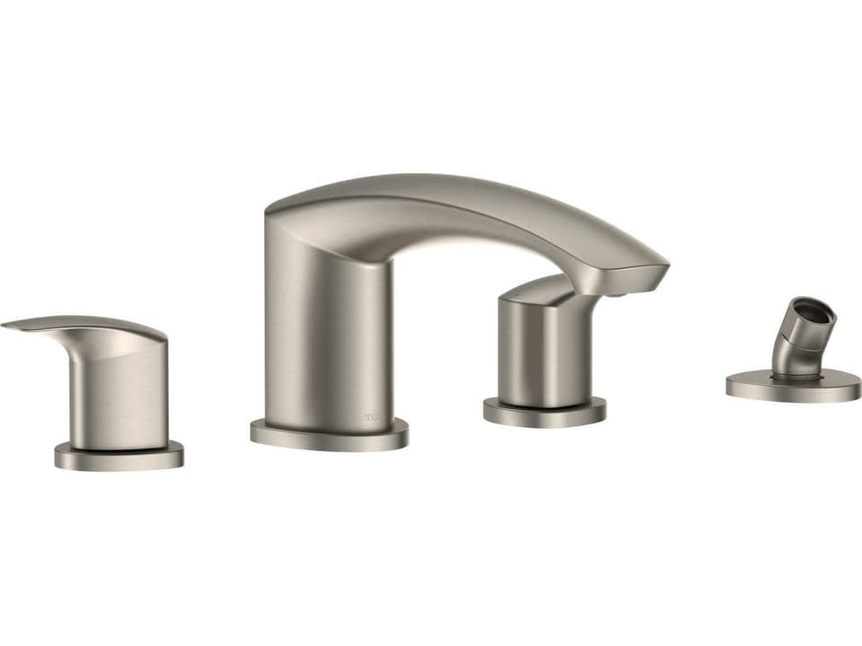 GM Two-Handle Deck-Mount Roman Tub Filler Trim with Handshower