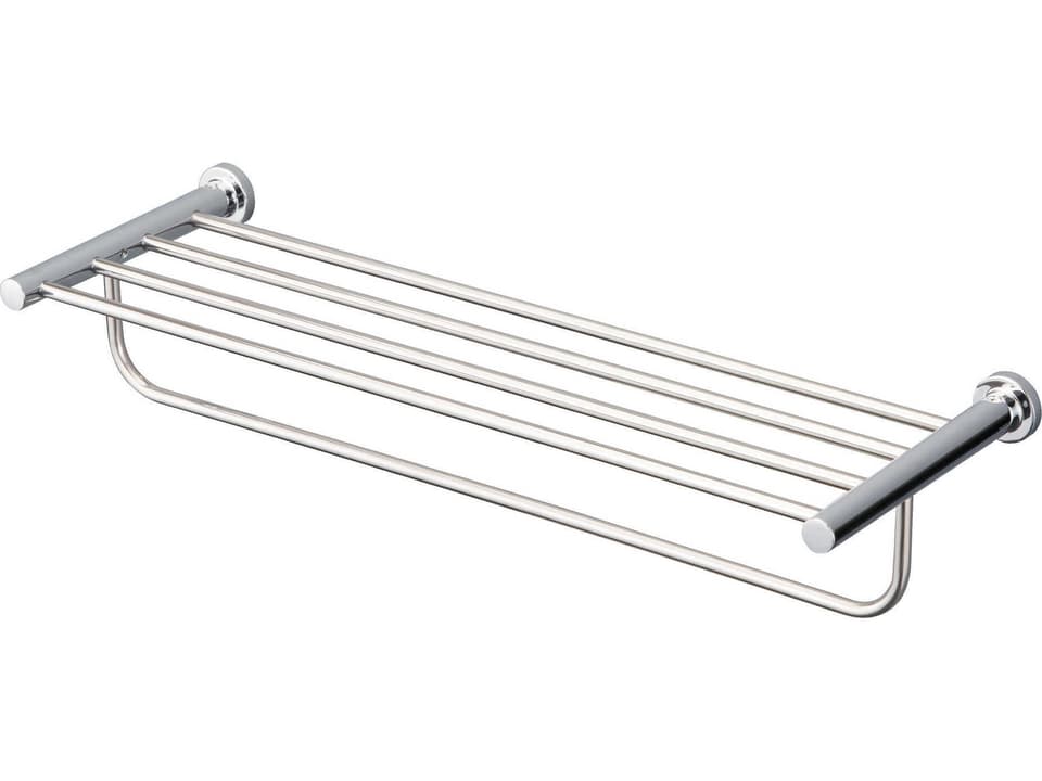 L-Series Round Towel Shelf with Bar Polished Chrome