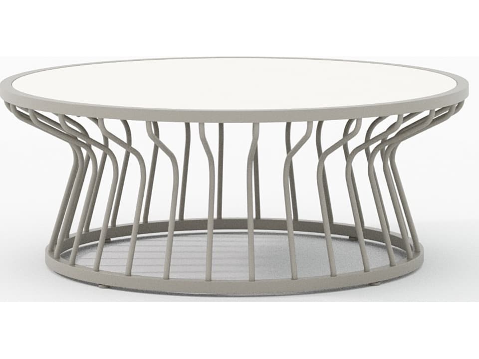Kali 42-Inch Round Aluminum Coffee Table