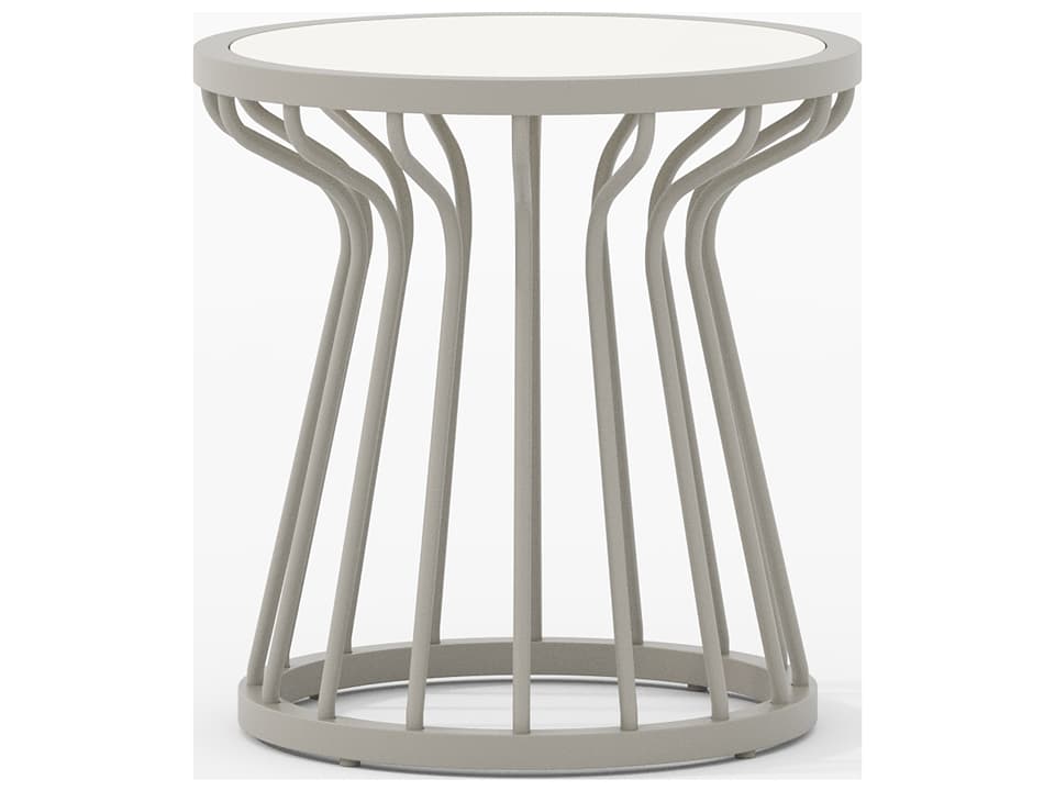 Kali 20-Inch Round Aluminum End Table