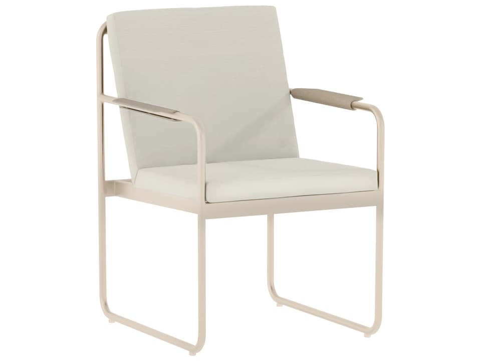 Mirage Cushion Aluminum Dining Arm Chair