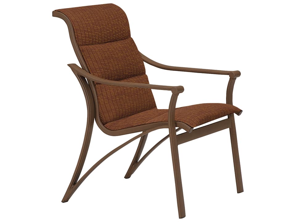 Corsica Padded Sling Aluminum Dining Arm Chair