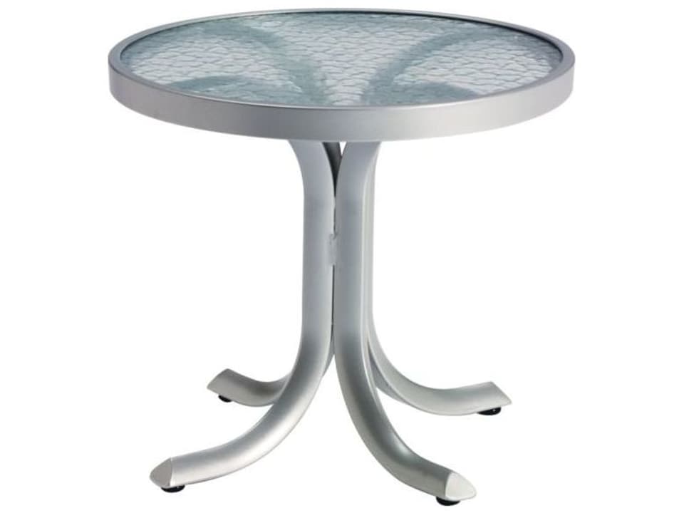 20-Inch Round Acrylic Cast Aluminum Tea Table