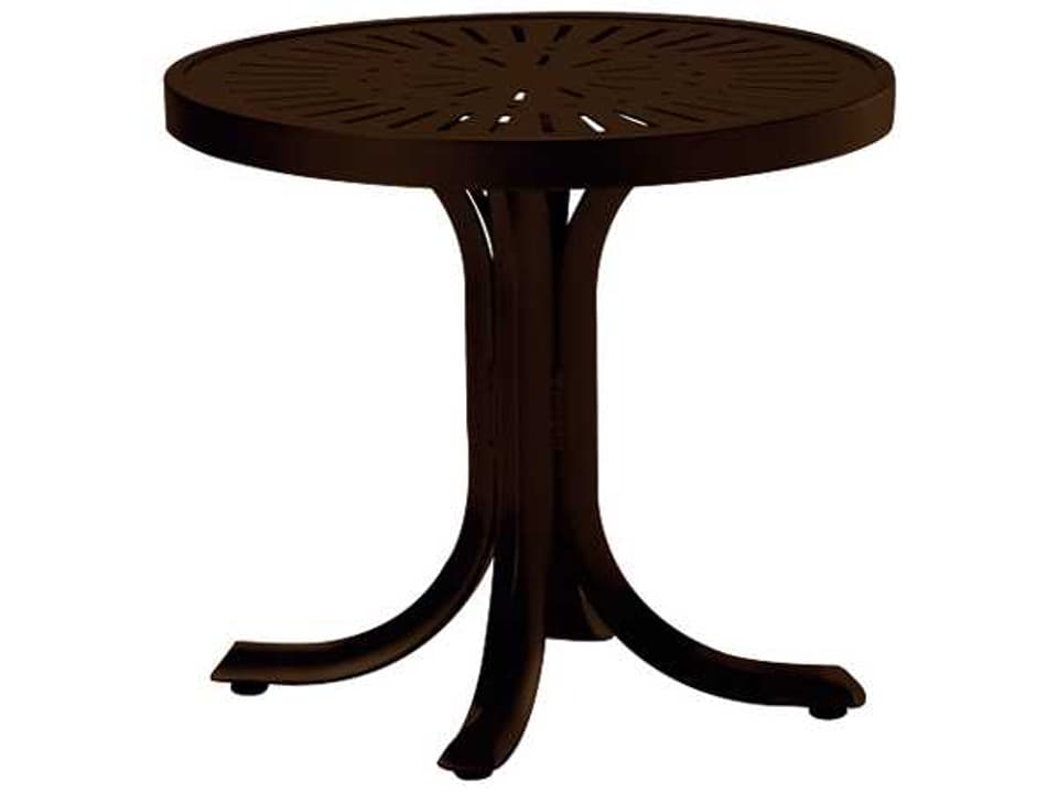 La Stratta 20 Inch Round Aluminum Tea Table