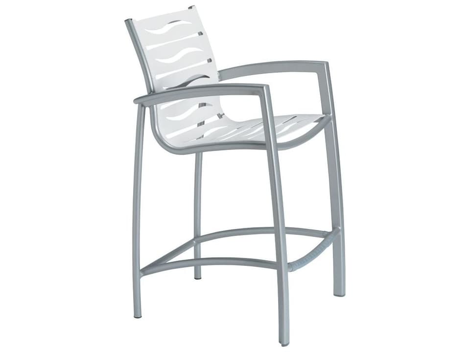 South Beach Wave Aluminum Bar Stool