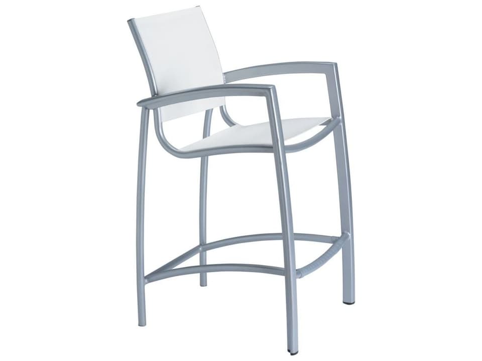 South Beach Relaxed Sling Aluminum Bar Stool