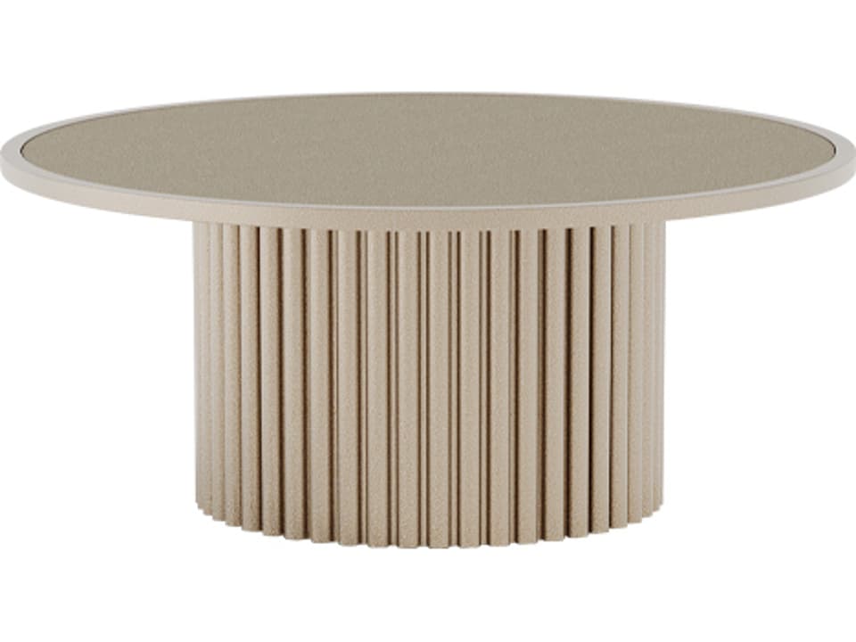 Milo 42-Inch Round Aluminum Coffee Table