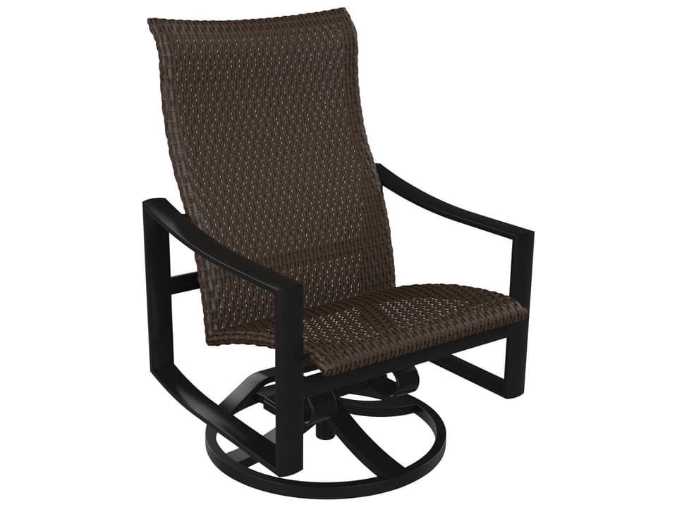 Kenzo Woven Aluminum Swivel Action Lounge Chair