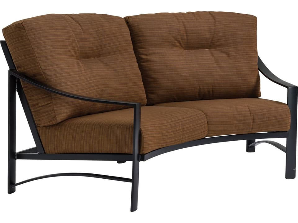 Kenzo Cushion Crescent Aluminum Loveseat