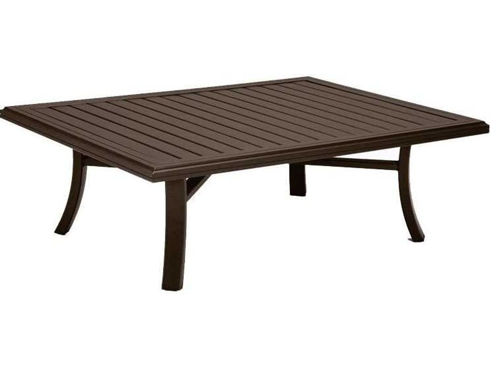 Banchetto 54-Inch x 42-Inch Slat Aluminum Rectangular Coffee Table