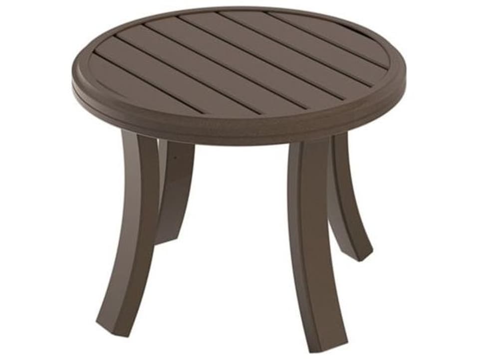 Banchetto Slat Aluminum Round Tea Table
