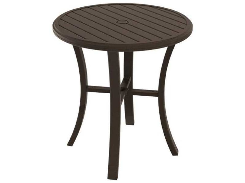 Banchetto 36-Inch Round Slat Aluminum Bar Table