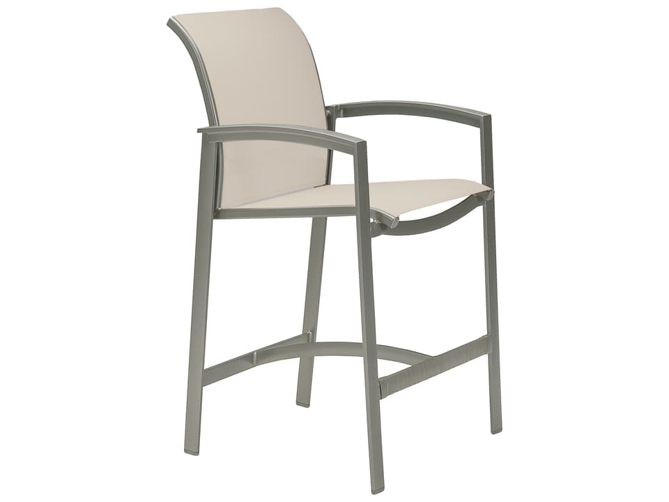 Elance Relaxed Sling Bar Stool with Integrated Arms
