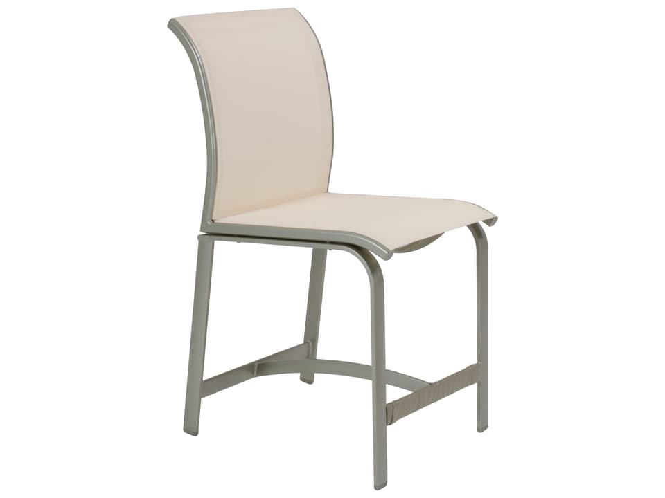 Elance Relaxed Sling Armless Counter Height Stool Outdoor Aluminum