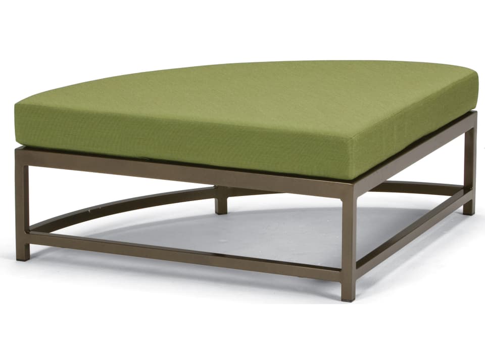 Cabana Club Aluminum Cushion Curved Ottoman