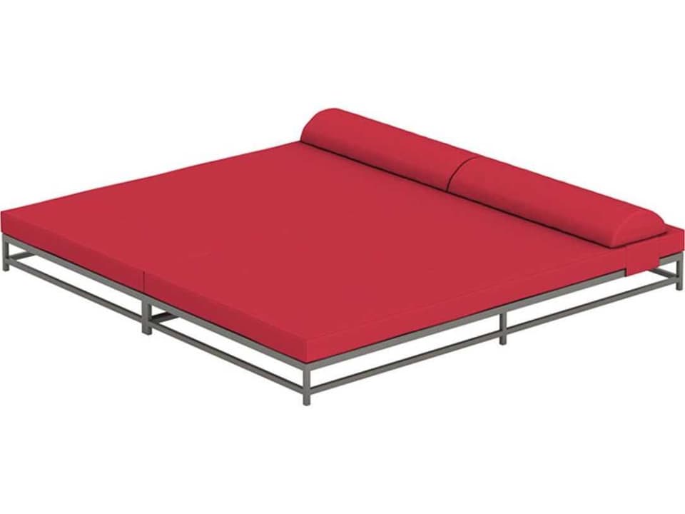 Cabana Club Aluminum Cushion Party Outdoor Patio Lounge Bed With Headrest
