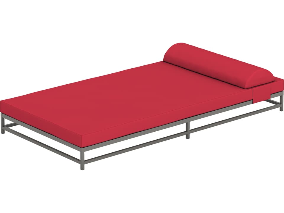 Cabana Club 4x8-Foot Aluminum Cushion Outdoor Lounge Bed