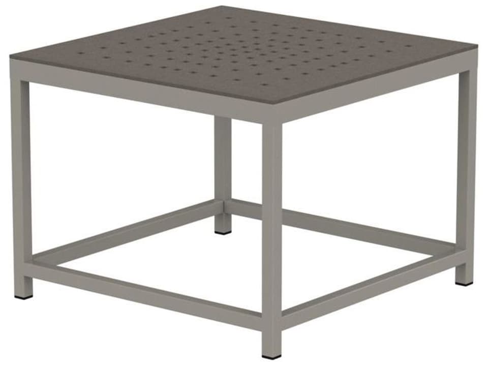 Cabana Club 24-Inch Square Patterned Aluminum End Table