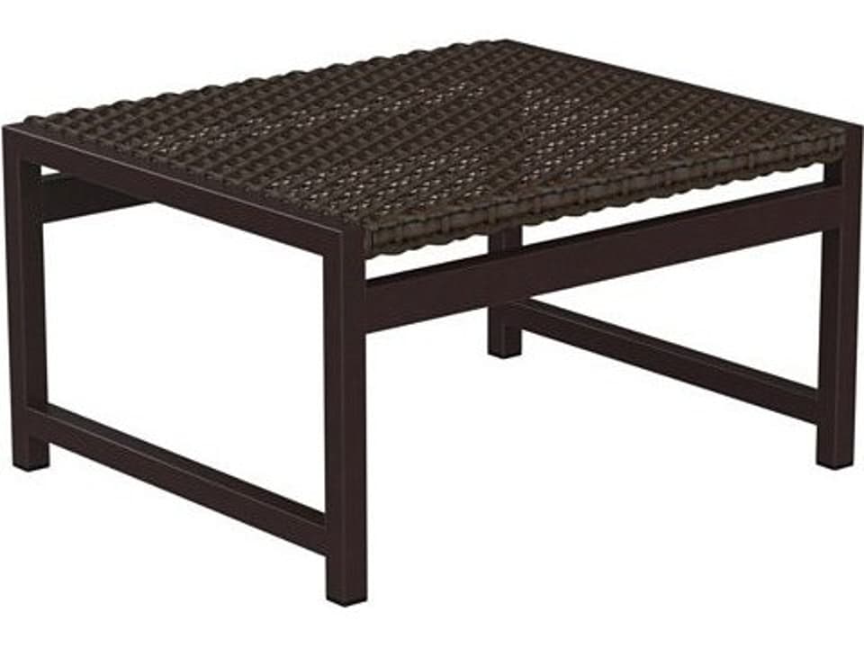 Cabana Club Woven Aluminum Wicker Outdoor Ottoman