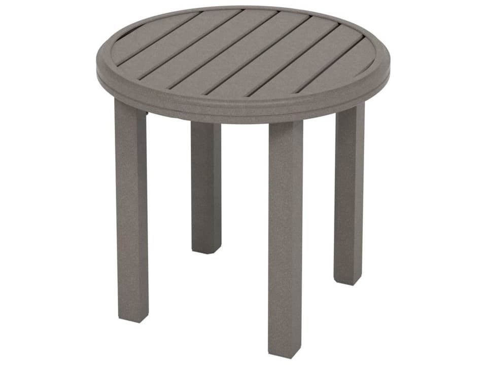Amici Round KD End Table with Aluminum Top
