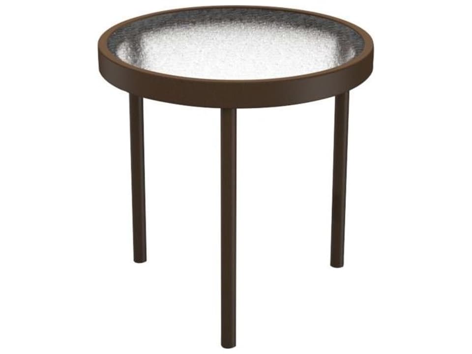 16-Inch Acrylic Cast Aluminum Round Tea Table