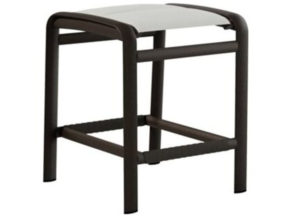Laguna Beach Relaxed Padded Sling Aluminum Backless Outdoor Counter Stool
