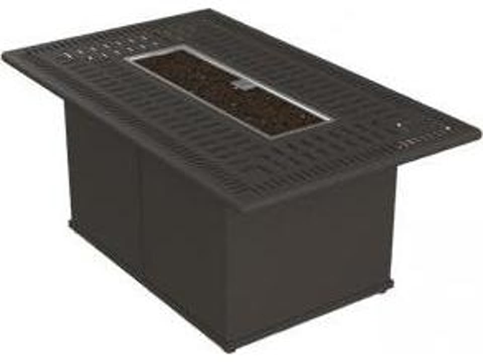 Aluminum Rectangular Outdoor Patio Fire Pit Table