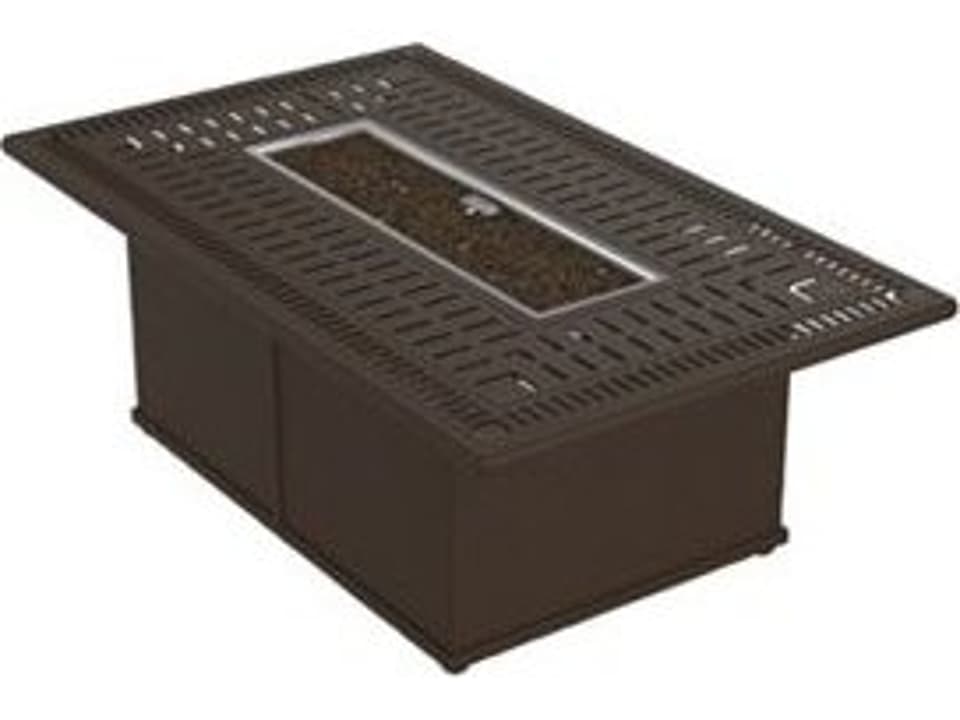 Aluminum Rectangular Patio Fire Pit Table