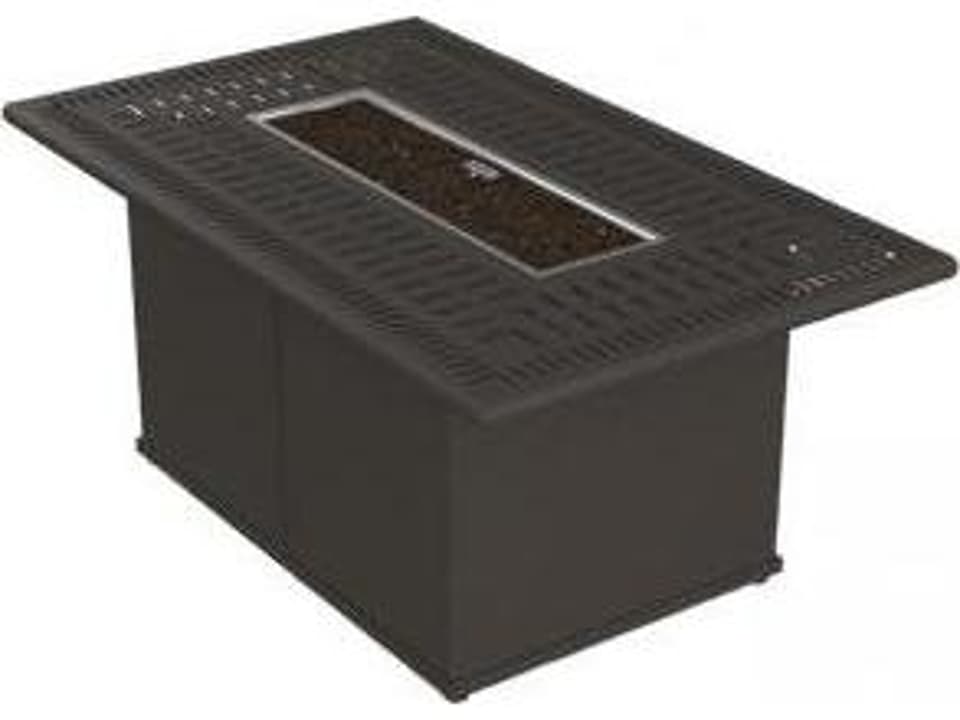 Aluminum Rectangular Outdoor Fire Pit Table