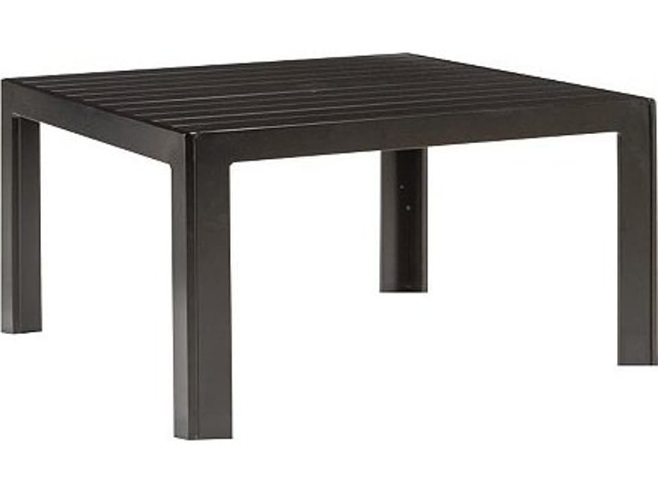 Aluminum Slat 36 Inch Square Coffee Table