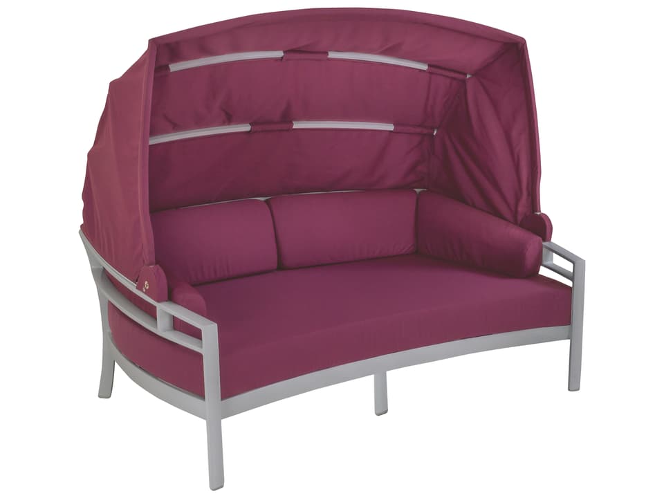 Kor Cushion Aluminum Lounger Loveseat with Shade