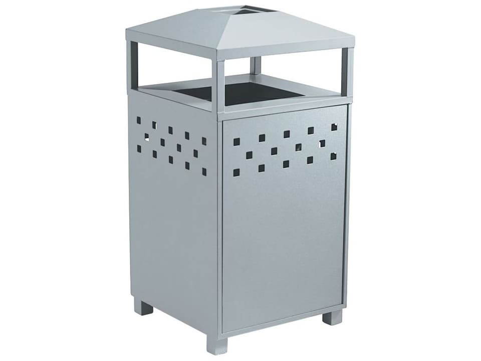 Boulevard Aluminum Waste Receptacle with Ash Urn