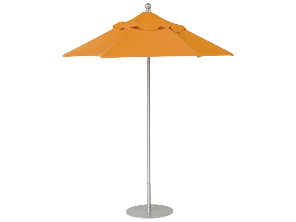 Portofino II Aluminum 7 Foot Hexagon Manual Lift Outdoor Patio Umbrella