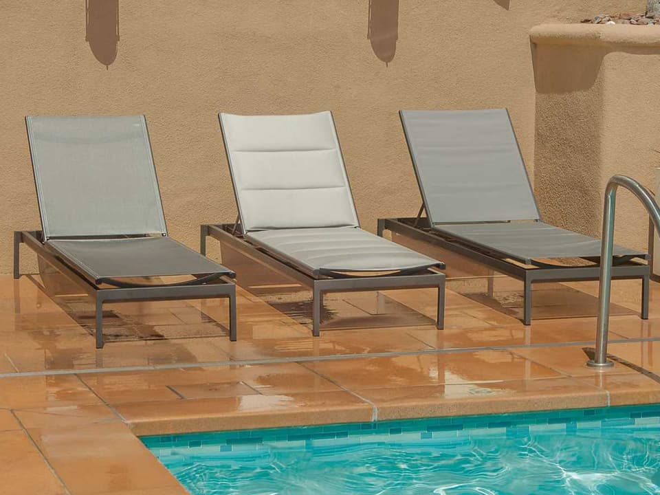 Cabana Club Aluminum Padded Sling Outdoor Lounge Set