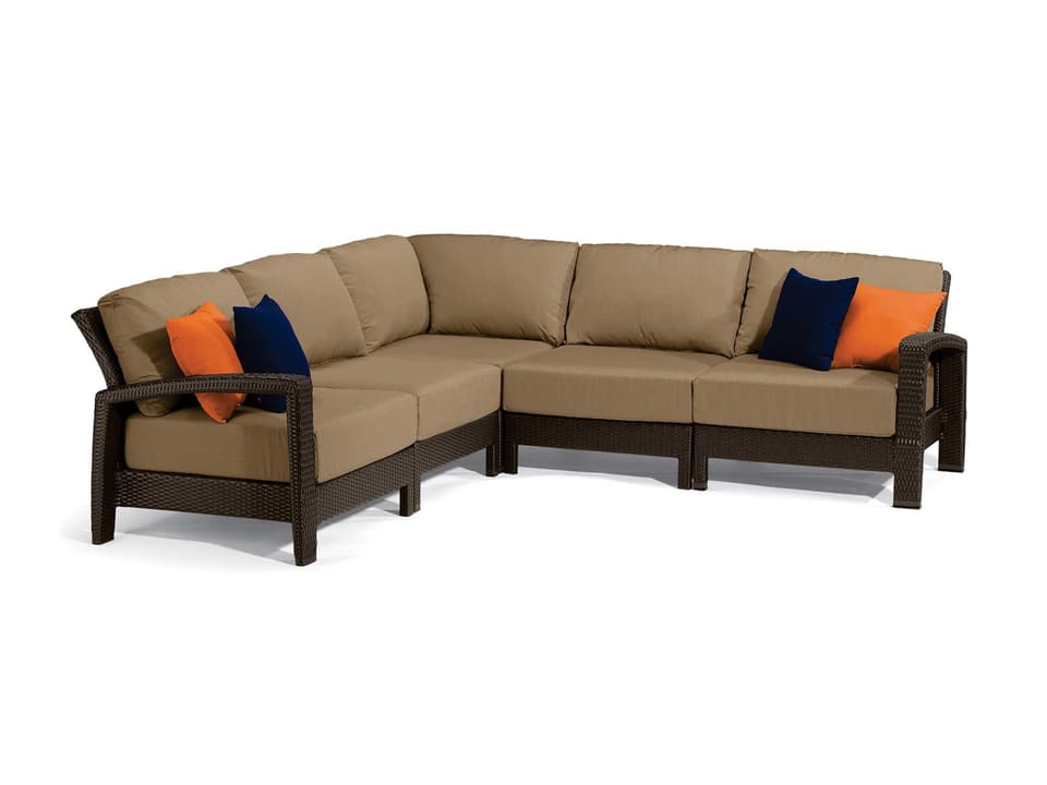 Evo Woven Deep Seating Sectional Patio Lounge Set