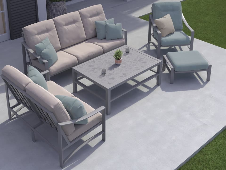 Kenzo Cushion Aluminum Lounge Set