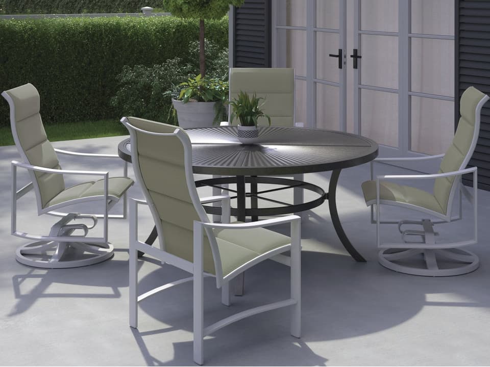 Kenzo Padded Sling Aluminum Dining Set