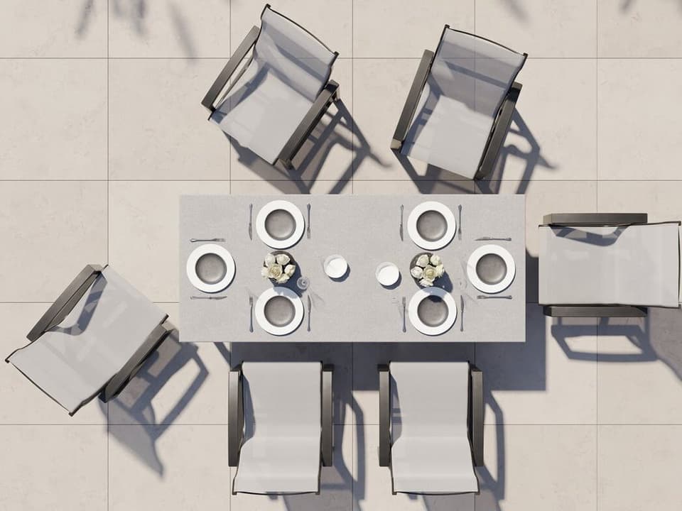 Lakeside Sling Aluminum Dining Set