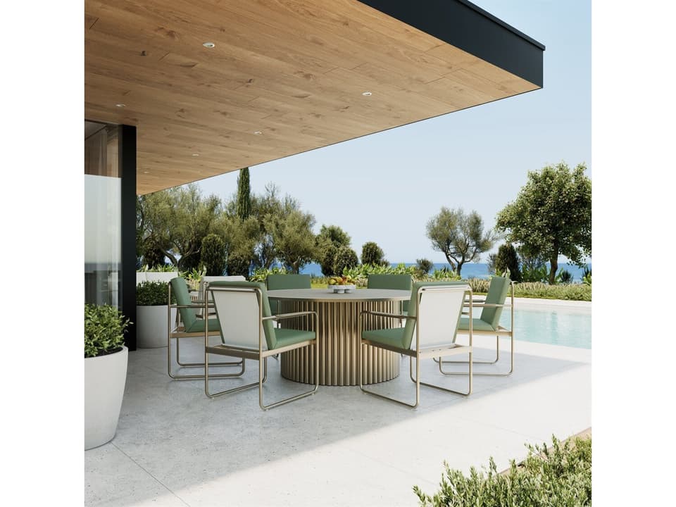 Mirage Cushion Aluminum Dining Set