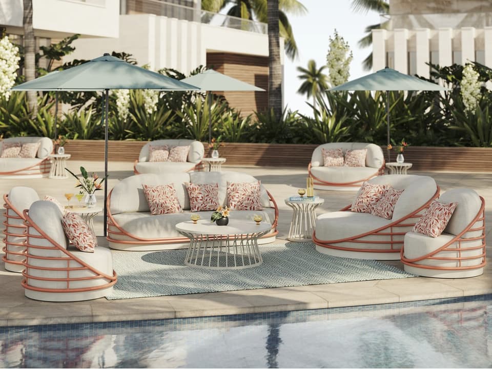 Orbit Aluminum Cushion Lounge Set