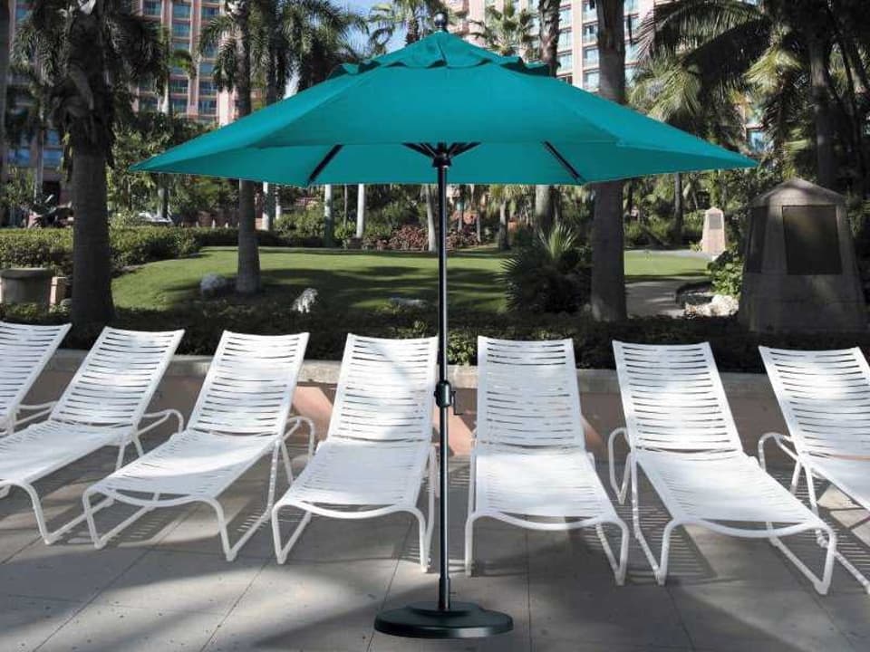 Portofino 8.5 Foot Aluminum Market Crank Patio Umbrella
